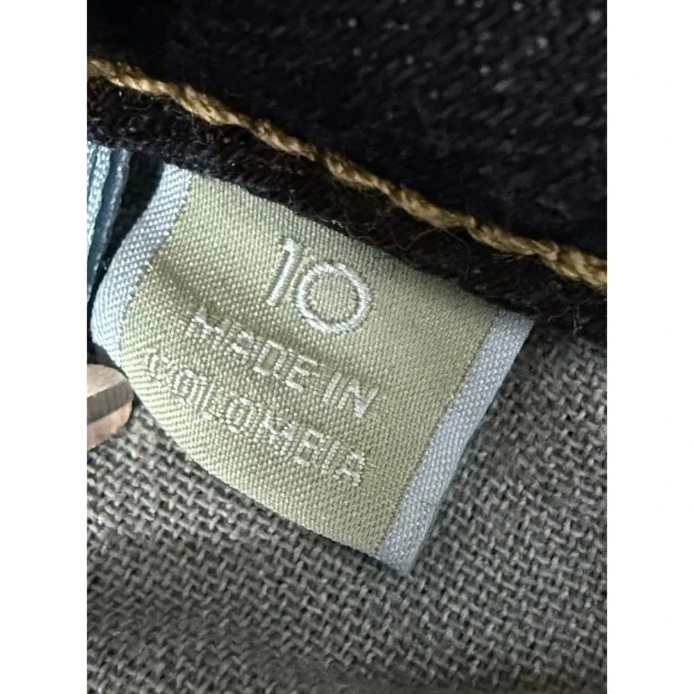 Michael Kors‎ Mens Dark Indigo Skinny Jeans Size 10 Gold Hardware Stretch Denim